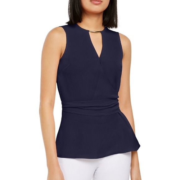 Michael Kors Tops - New Michael Kors Navy blue blouse NWT $78